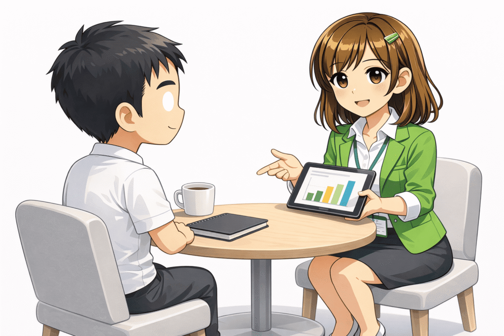 相談しているイラスト